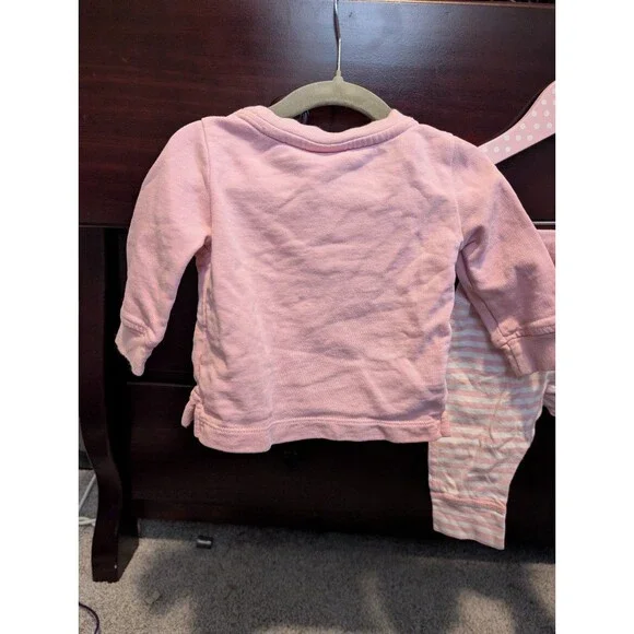 Hanna Andersson Fox Sweatshirt and Striped Pants outfit 6-12 months - Picture 3 of 6